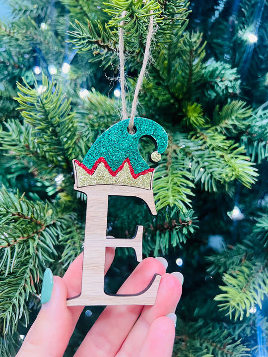 Elf ‘Initial’ Christmas Tree Decoration craft product