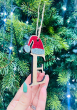 Load image into Gallery viewer, Santa hat ‘Initial’ Christmas Tree Decoration
