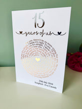 Load image into Gallery viewer, Lyrics Anniversary Card
