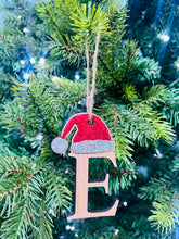 Load image into Gallery viewer, Santa hat ‘Initial’ Christmas Tree Decoration
