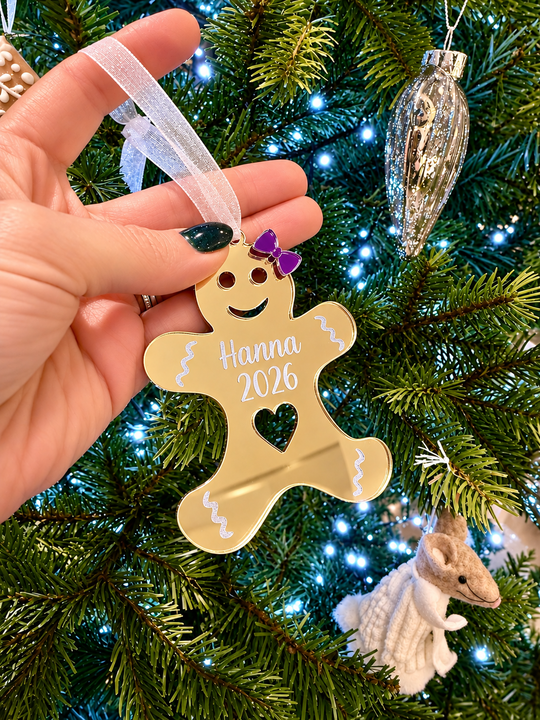 Personalised Gingerbread Lady Christmas Decoration