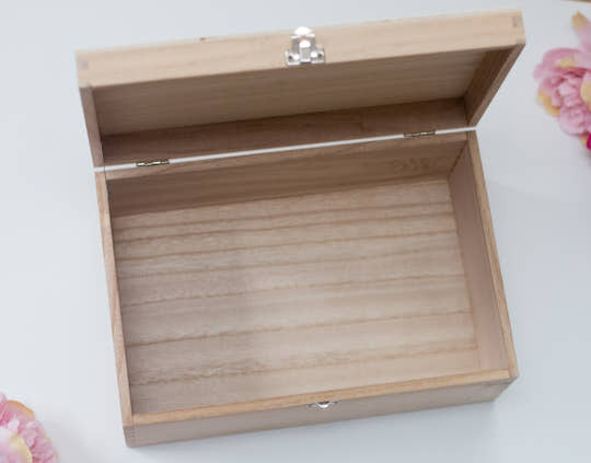 Beautiful Wooden Lasered Baby Memory Box craft product