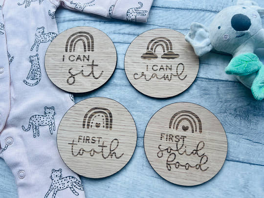 Baby Milestone Discs - Rainbow craft product