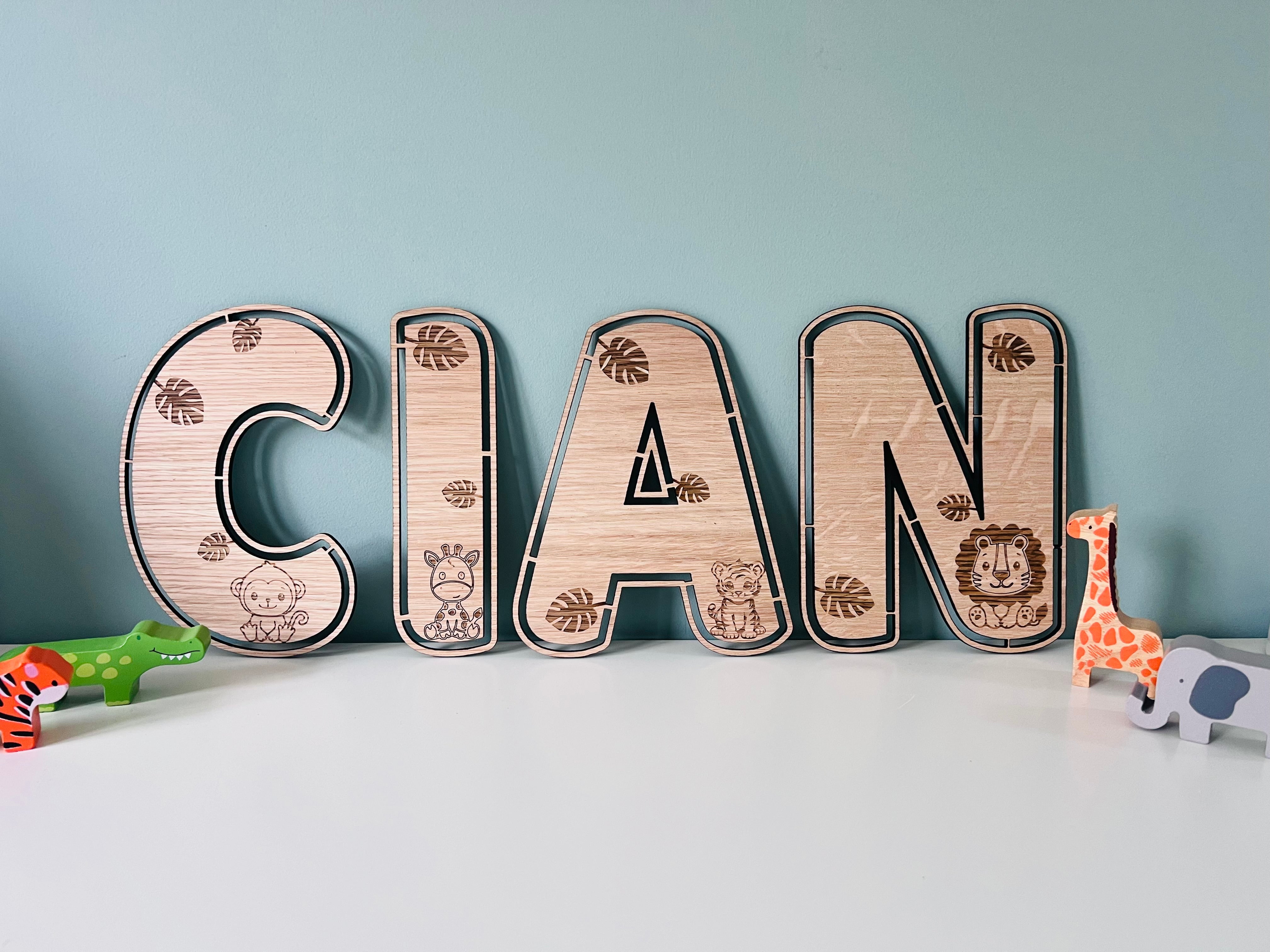 Load image into Gallery viewer, Jungle Themed Wall Letters craft product
