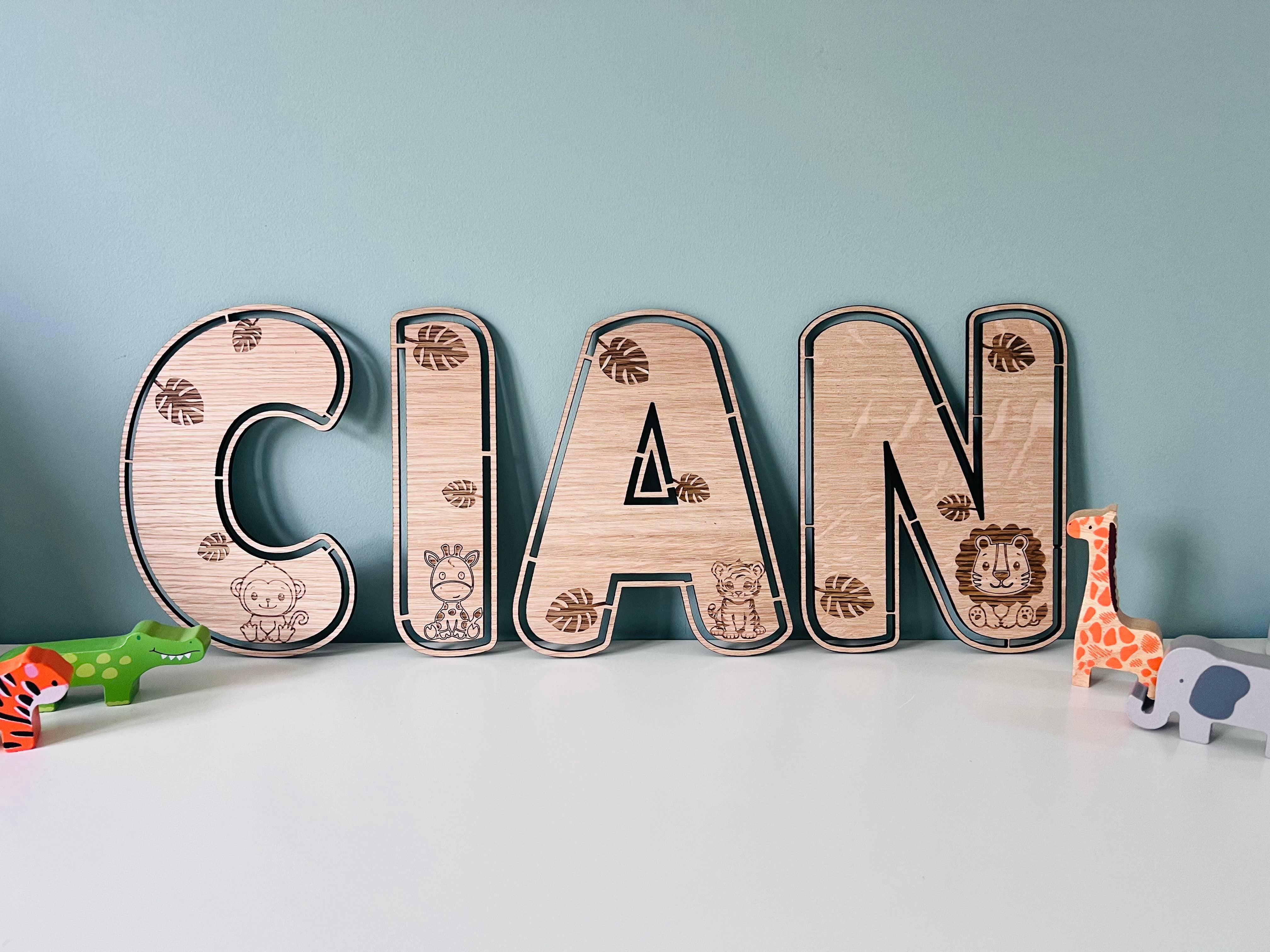 Jungle Themed Wall Letters craft product