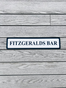 Personalised bar name sign mounted on outdoor wall, perfect for home bar, man cave, or garden pub decor