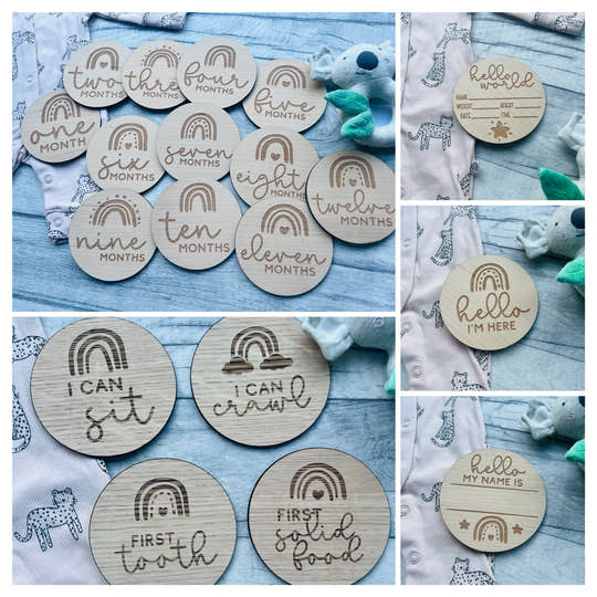 Baby Milestone Discs - Rainbow craft product