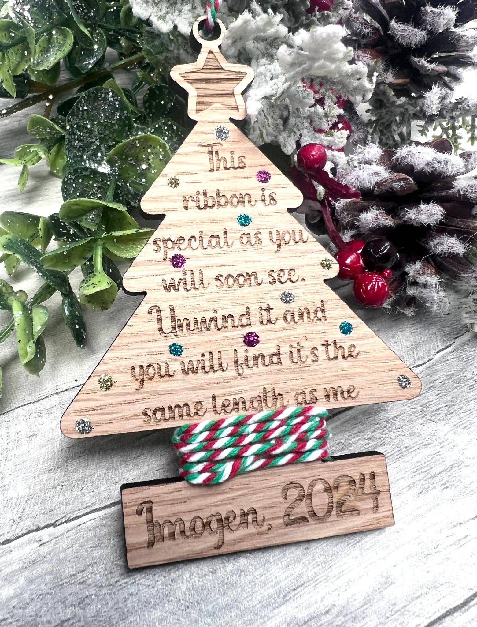 'My Height' Christmas Tree Decoration craft product