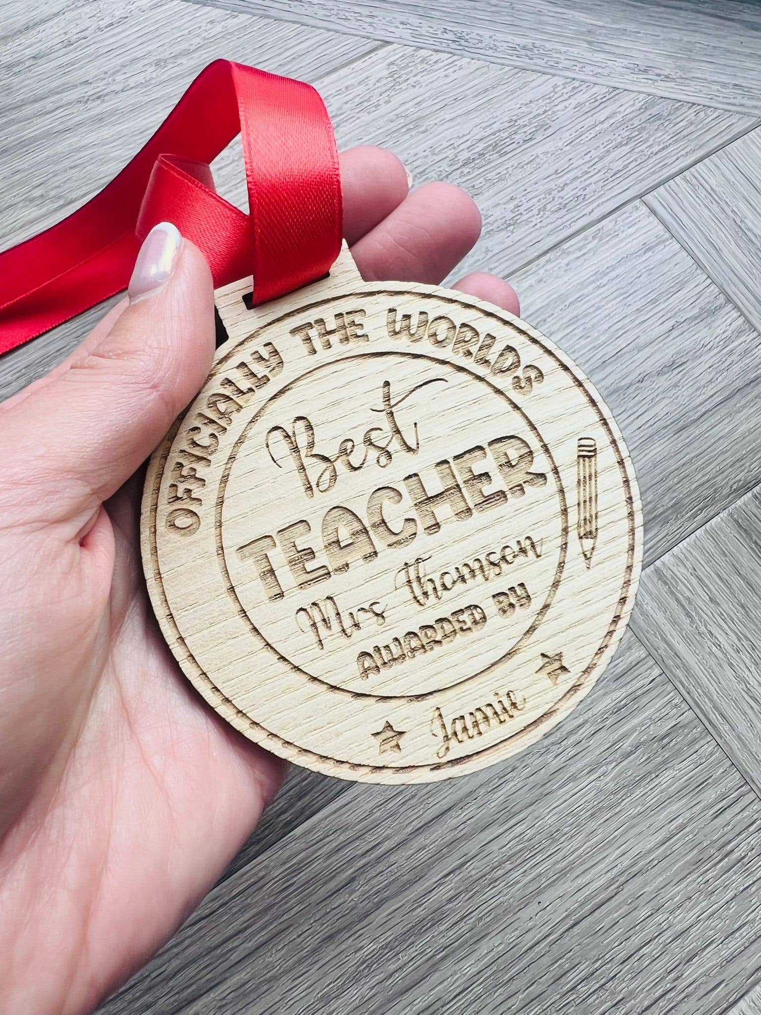 'Best Teacher' Medal craft product