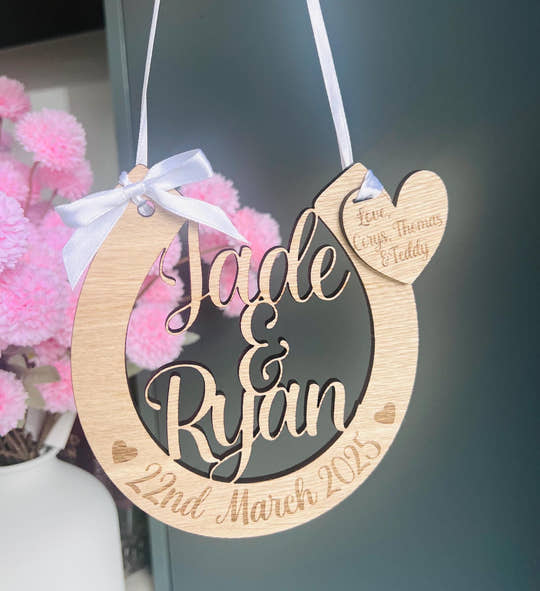 Personalised Wedding Horseshoe Keepsake – Lucky Charm for the Bride