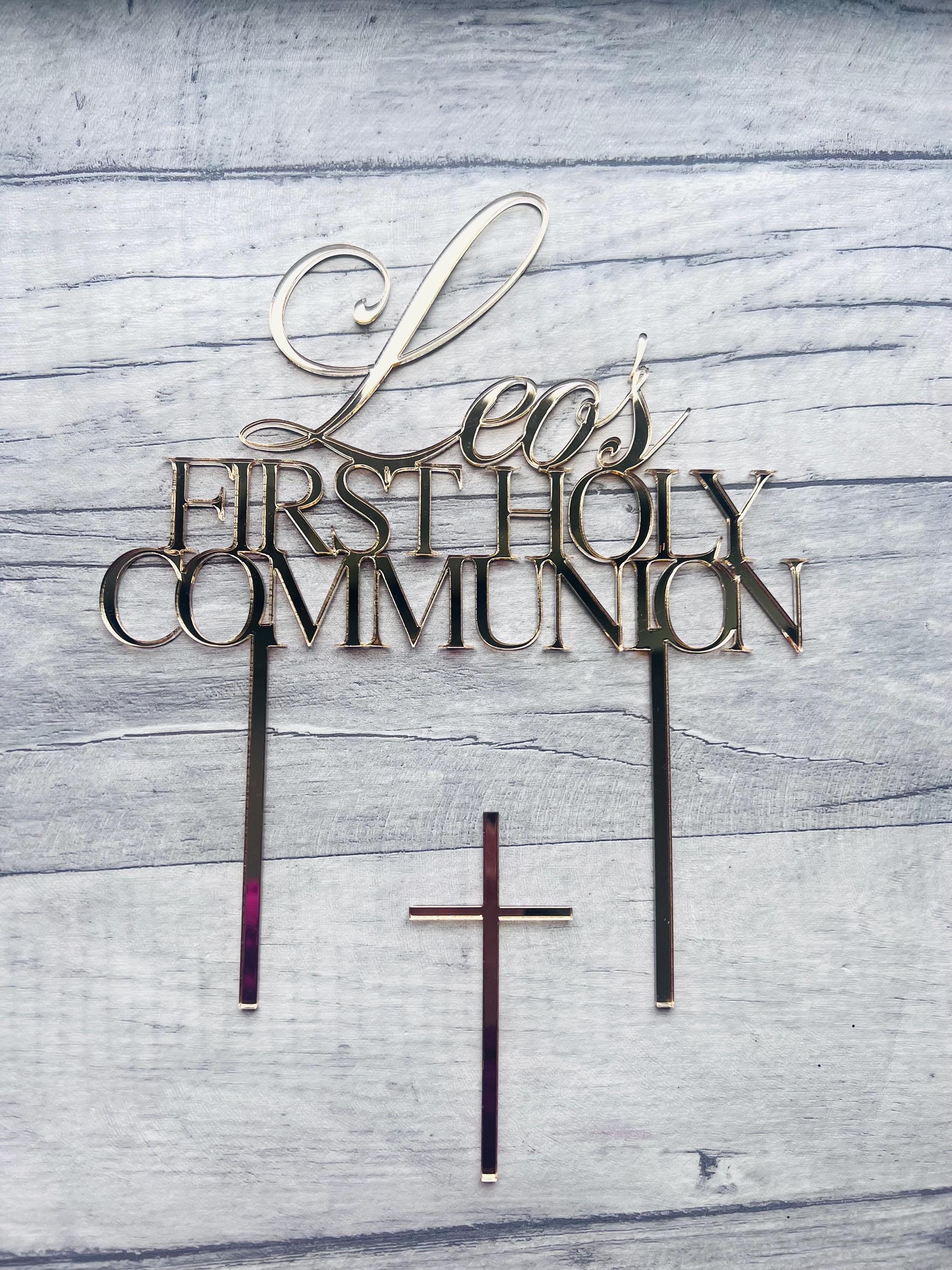 Load image into Gallery viewer, Personalised First Holy Communion Cake Topper
