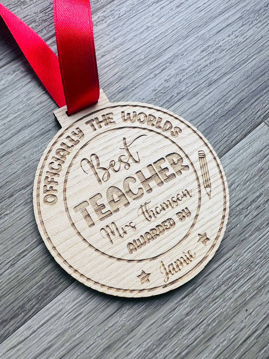 'Best Teacher' Medal craft product