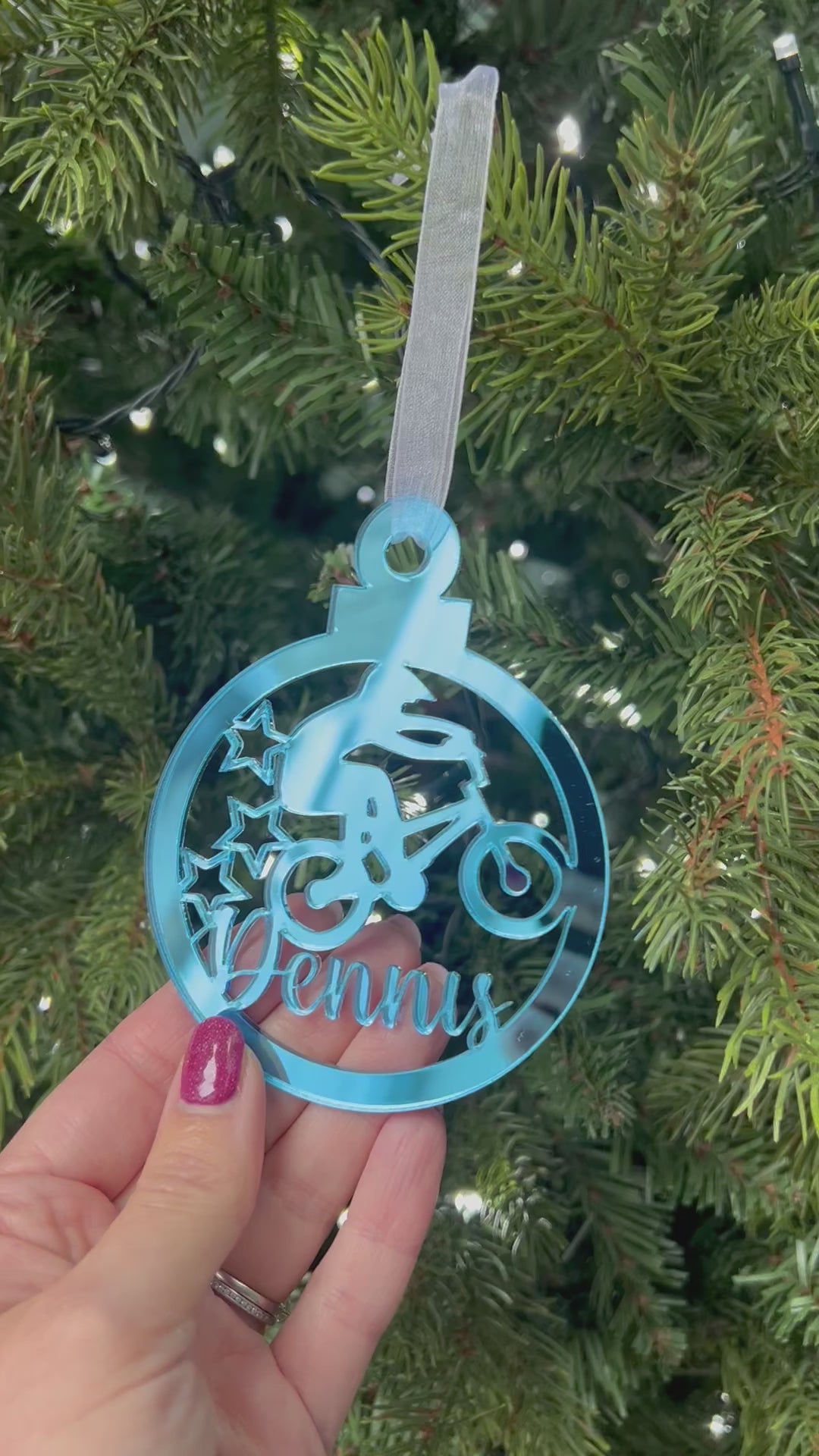 Load and play video in Gallery viewer, BMX 'Any Name' Christmas Tree Decoration
