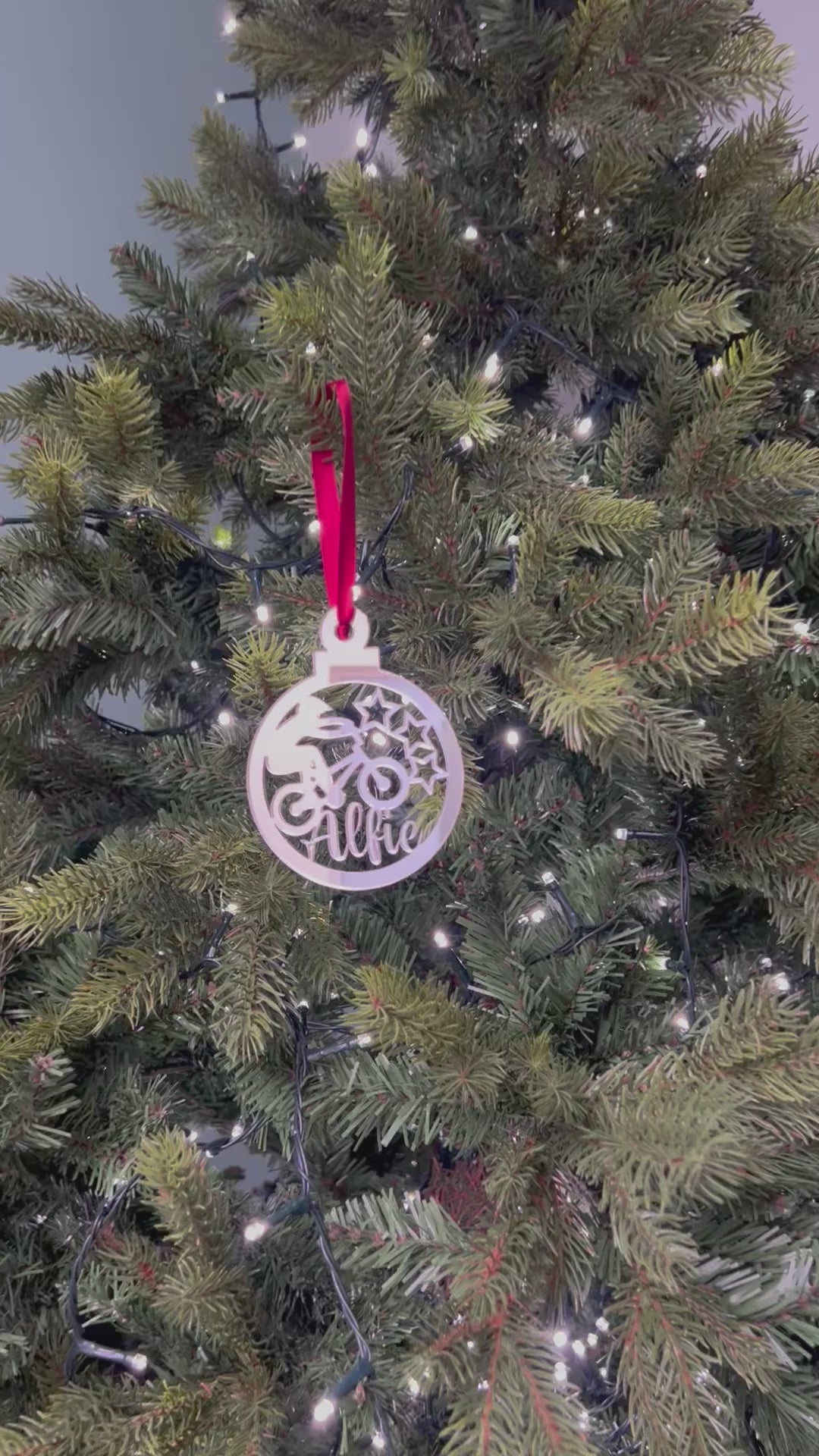 Load and play video in Gallery viewer, BMX 'Any Name' Christmas Tree Decoration
