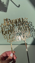 Load and play video in Gallery viewer, Happy Birthday Cake Topper
