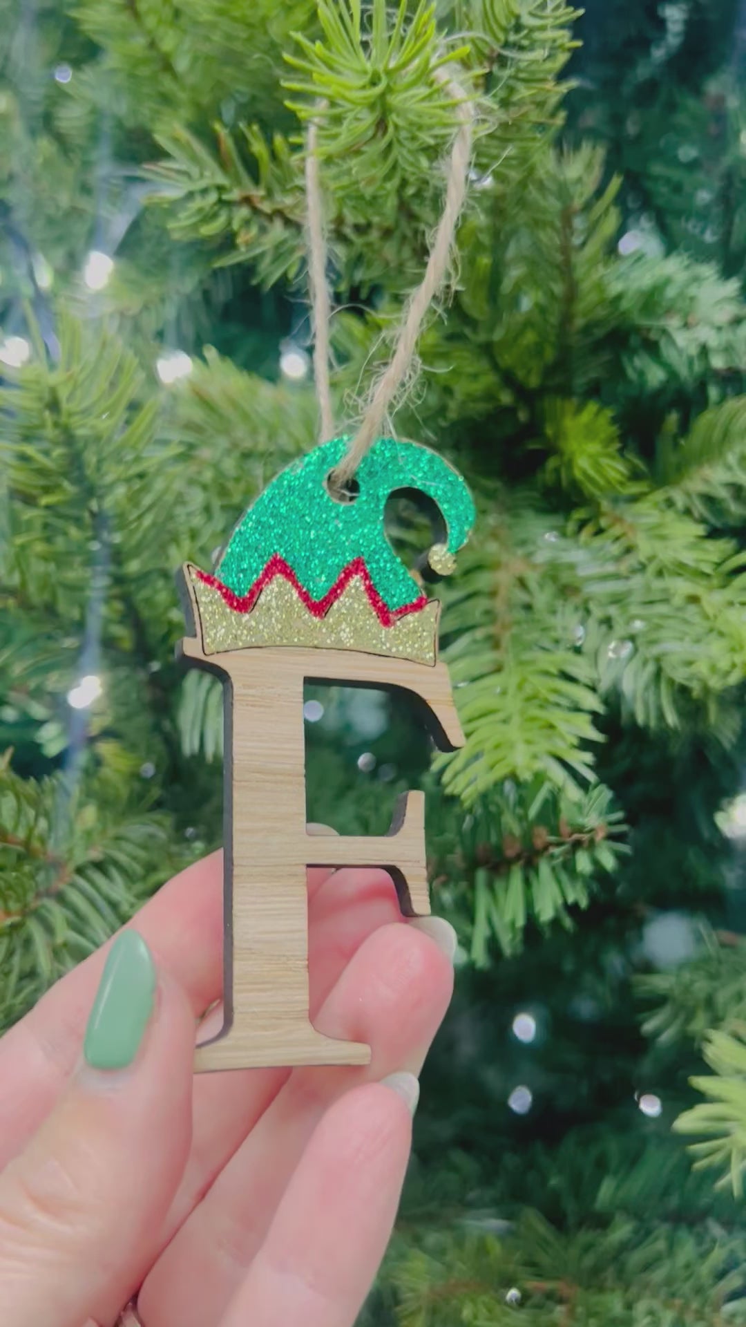 Load and play video in Gallery viewer, Elf ‘Initial’ Christmas Tree Decoration
