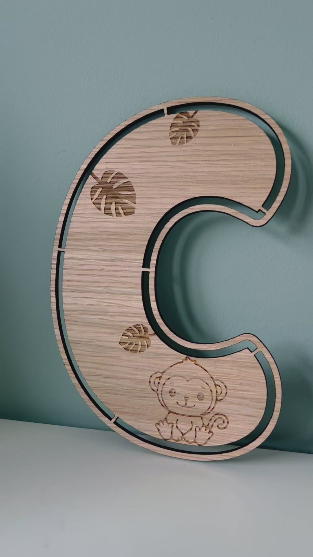 Load and play video in Gallery viewer, Jungle Themed Wall Letters
