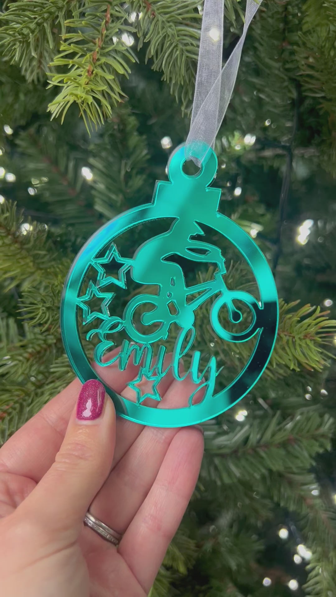 Load and play video in Gallery viewer, BMX 'Any Name' Christmas Tree Decoration
