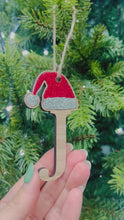 Load and play video in Gallery viewer, Santa hat ‘Initial’ Christmas Tree Decoration
