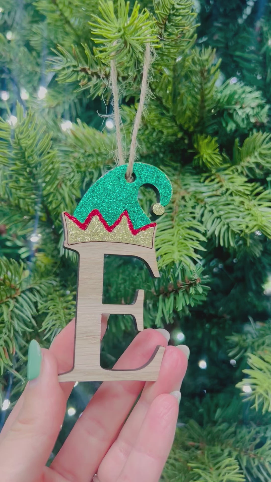Load and play video in Gallery viewer, Elf ‘Initial’ Christmas Tree Decoration
