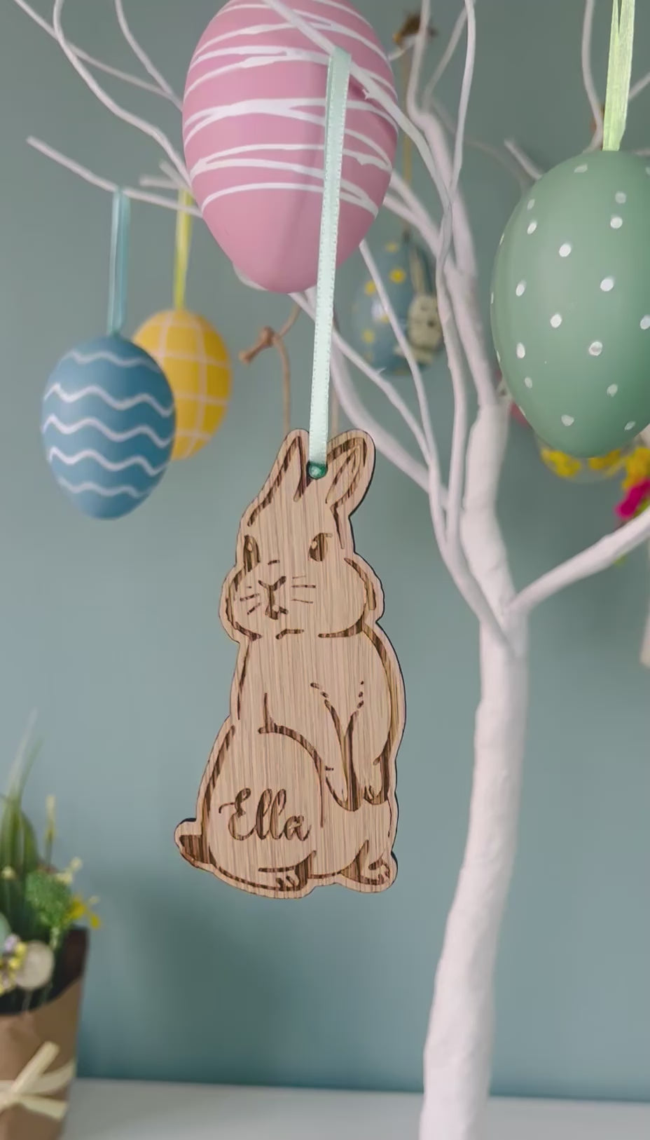 Load and play video in Gallery viewer, Bashful Bunny Easter Tree Decoration
