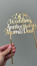 Load and play video in Gallery viewer, 50th Golden Wedding Cake Topper
