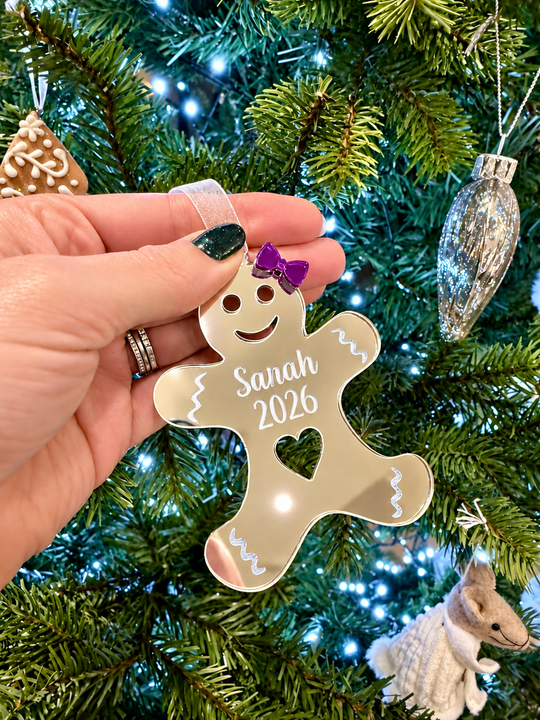 Personalised Gingerbread Lady Christmas Decoration