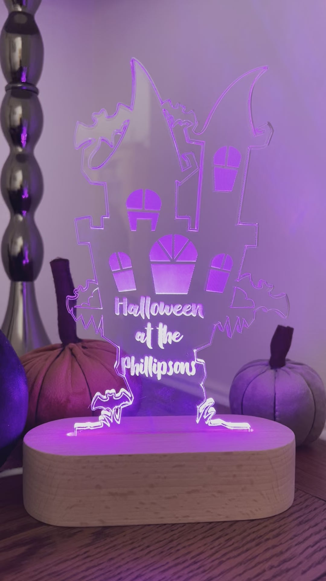 Load and play video in Gallery viewer, LED Light up ‘Halloween at the’ stand
