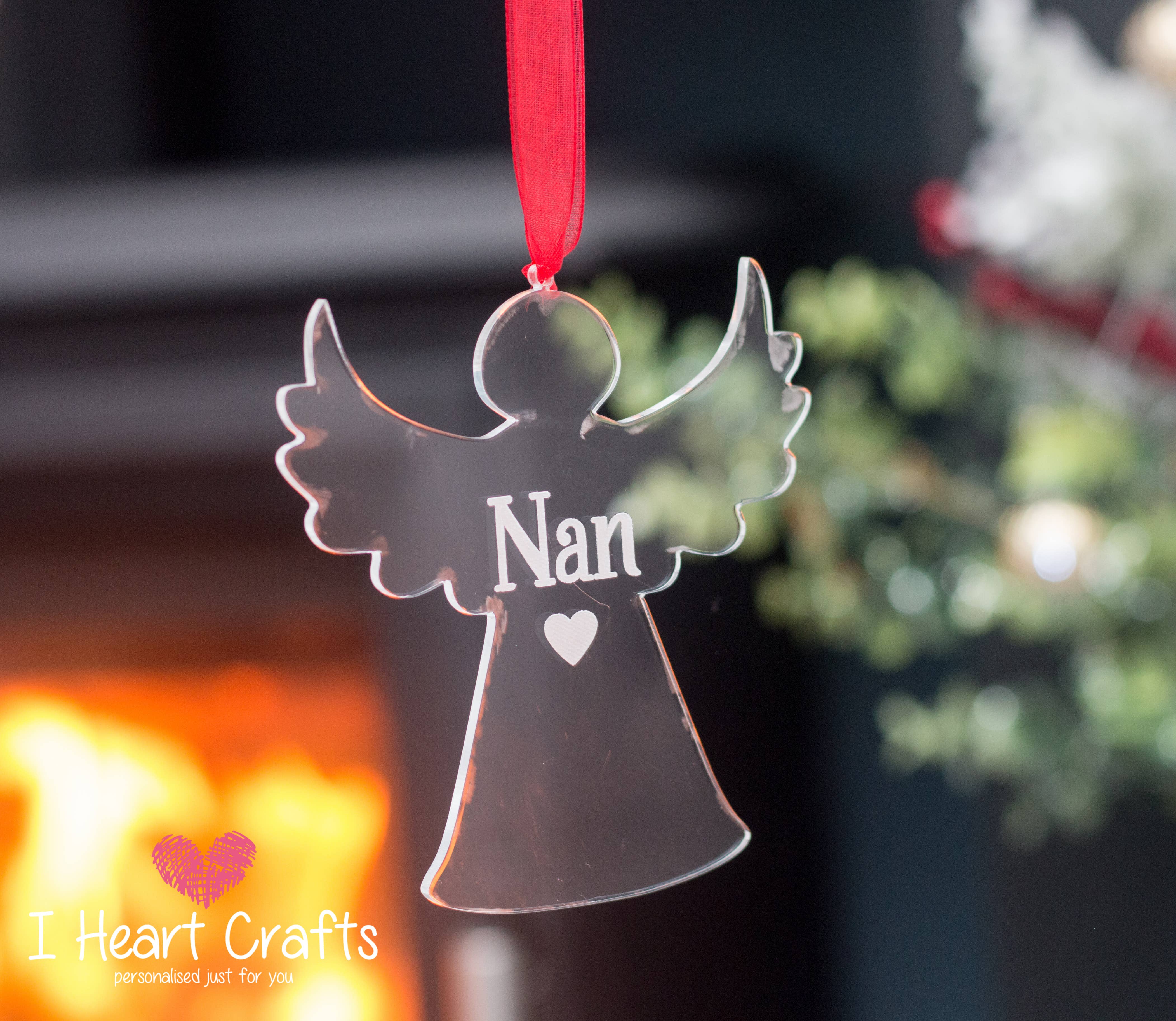 Angel In Memory Personalised Tree Decoration craft product