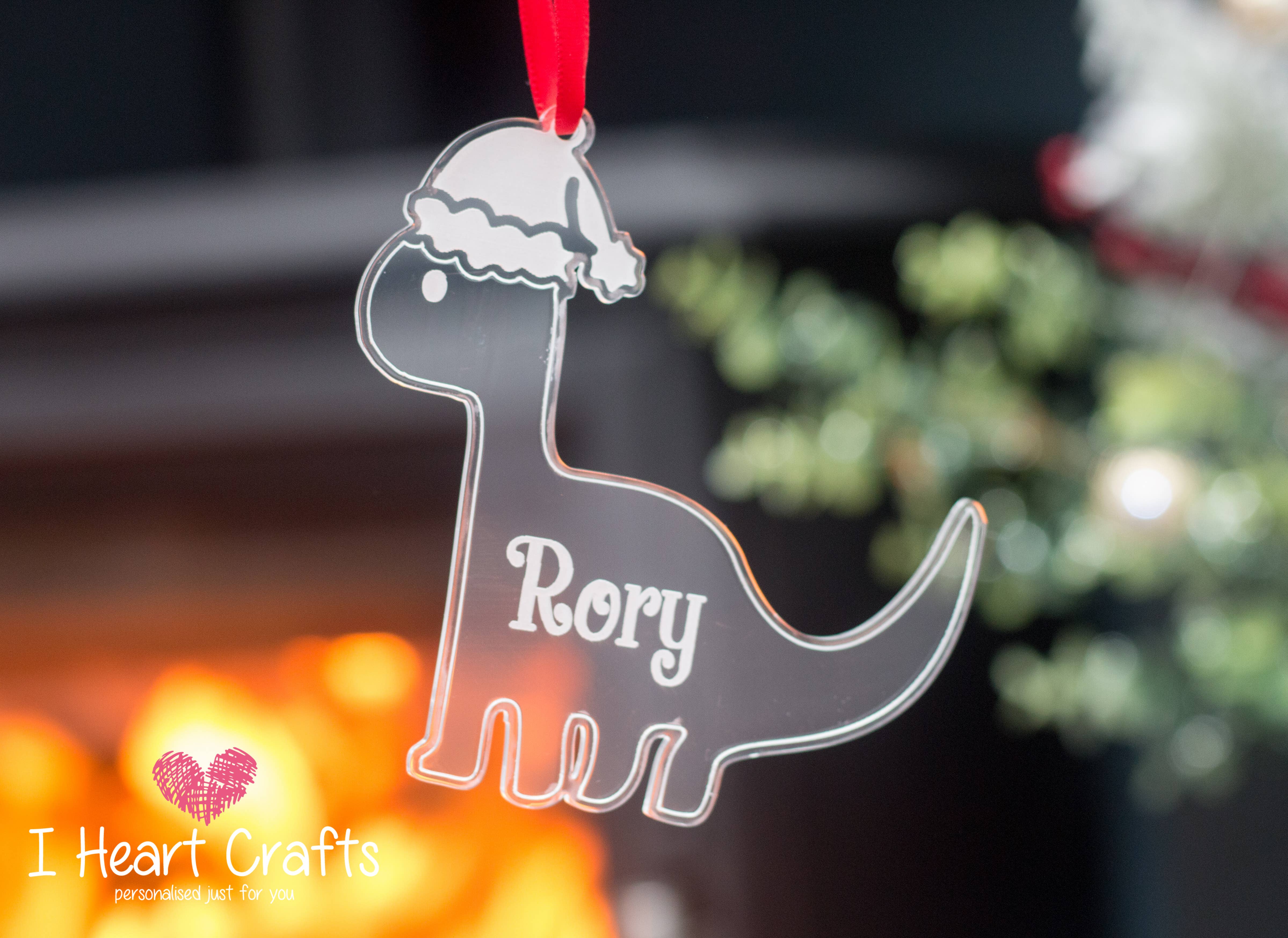 Dinosaur Personalised Tree Decoration craft product