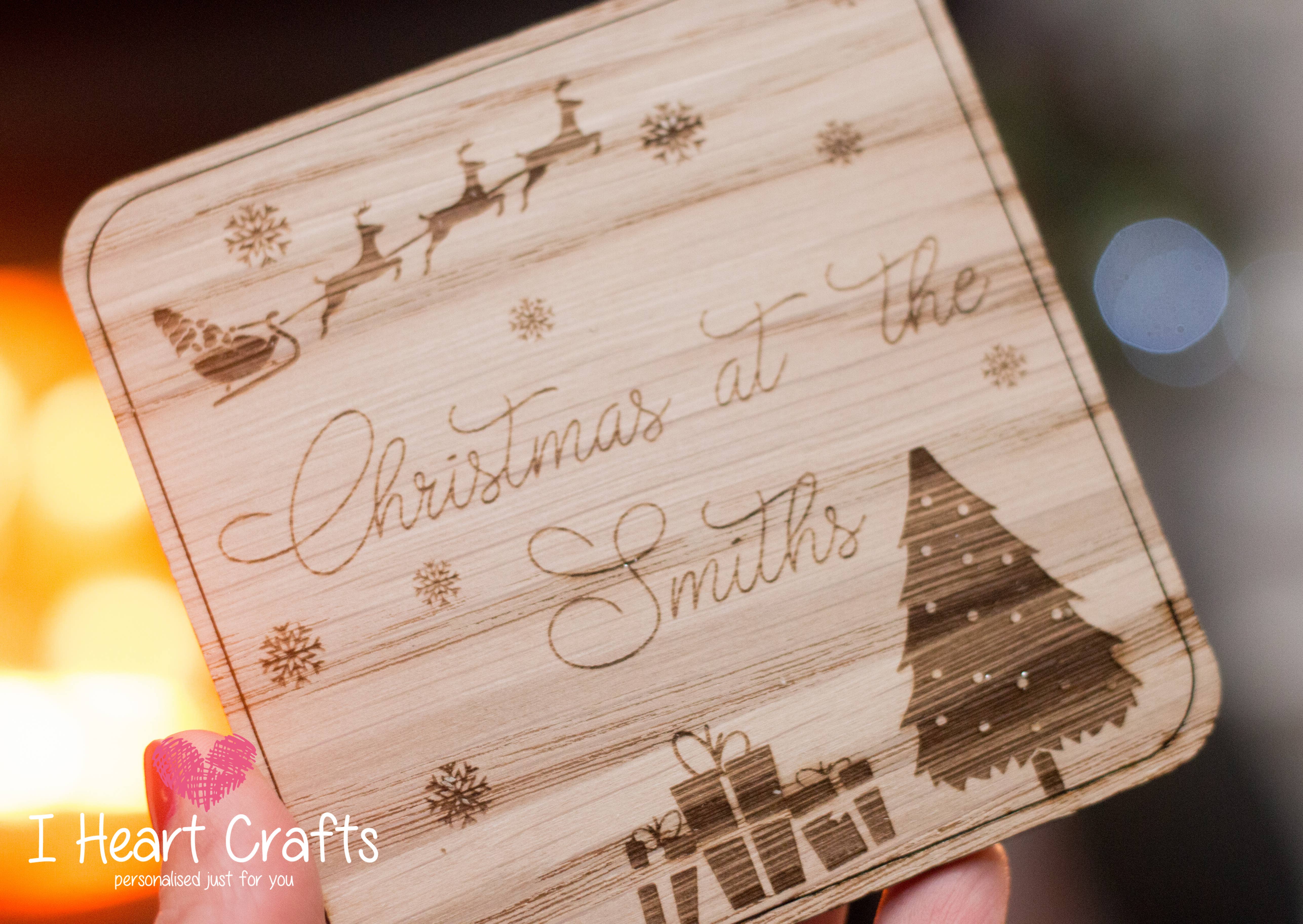 Personalised Christmas Coaster - Any Name craft product