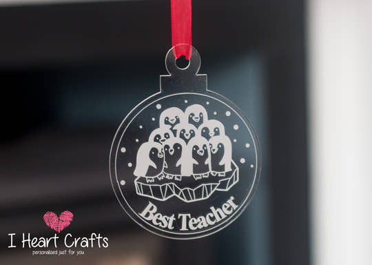 Teacher Penguin Tree Decoration craft product