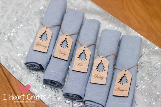 Christmas Tree Name Place Table Settings craft product
