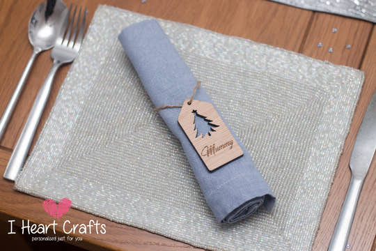 Christmas Tree Name Place Table Settings craft product