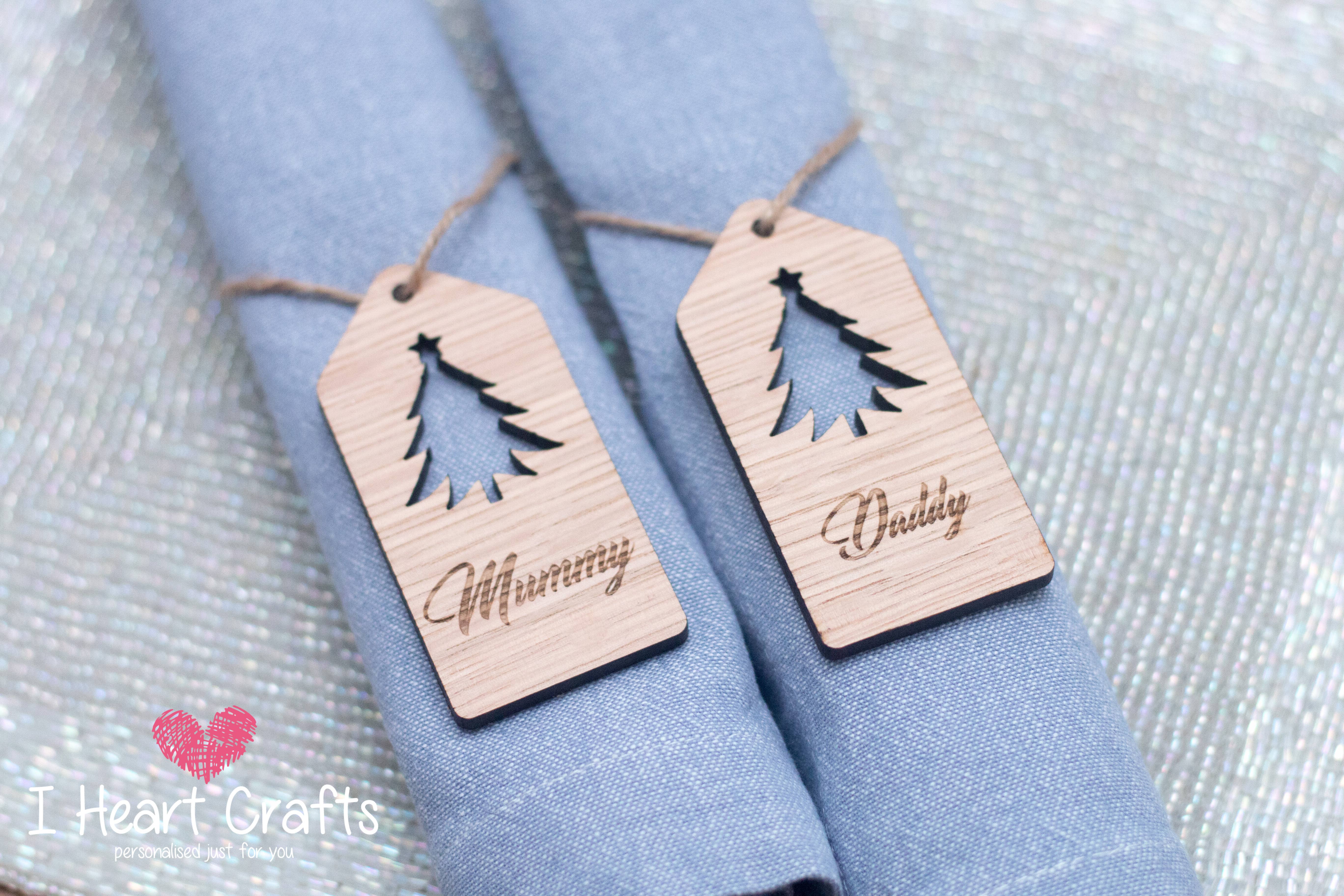 Christmas Tree Name Place Table Settings craft product