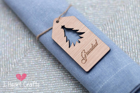 Christmas Tree Name Place Table Settings craft product