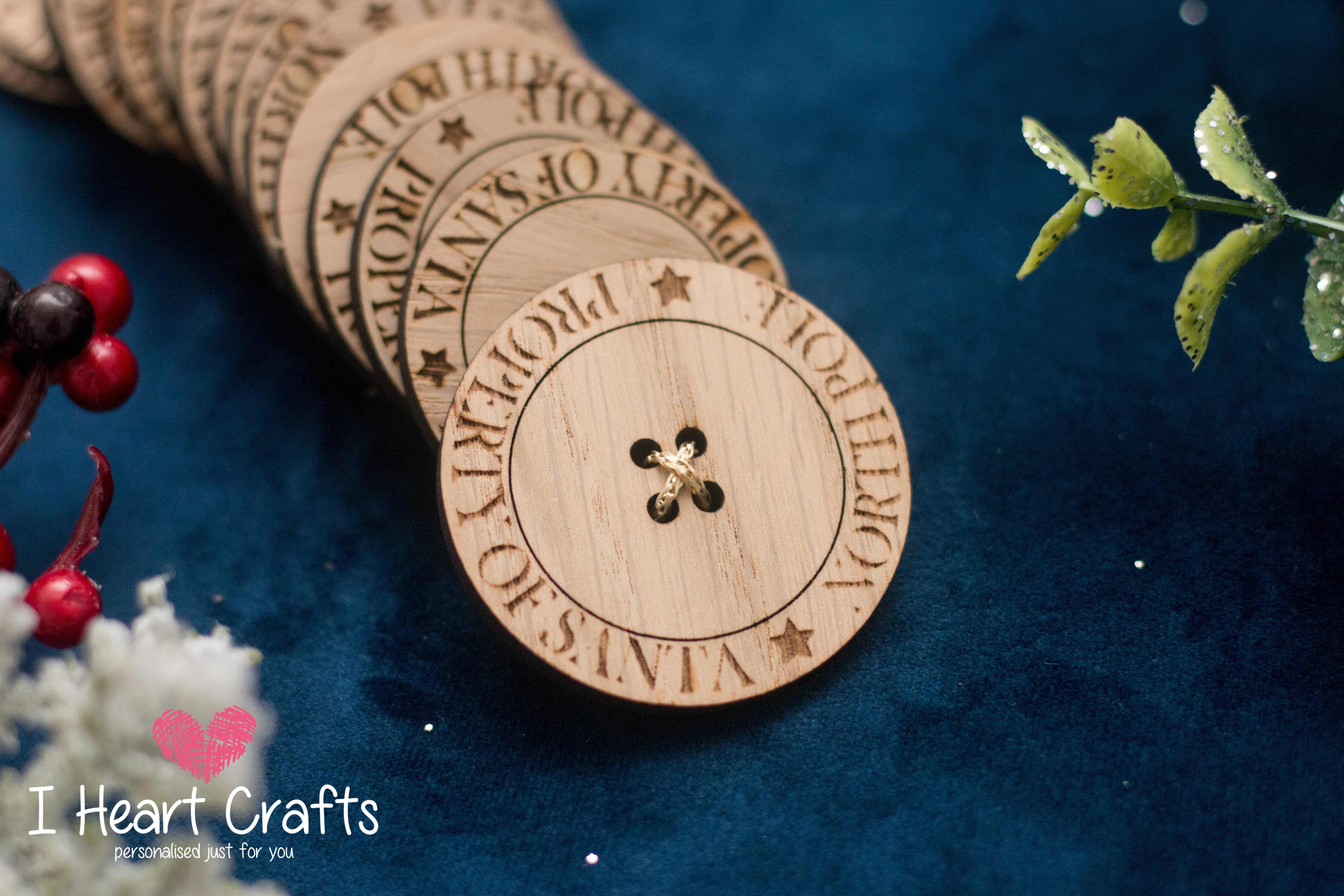 Santa's Button - LOST Property of Santa craft product