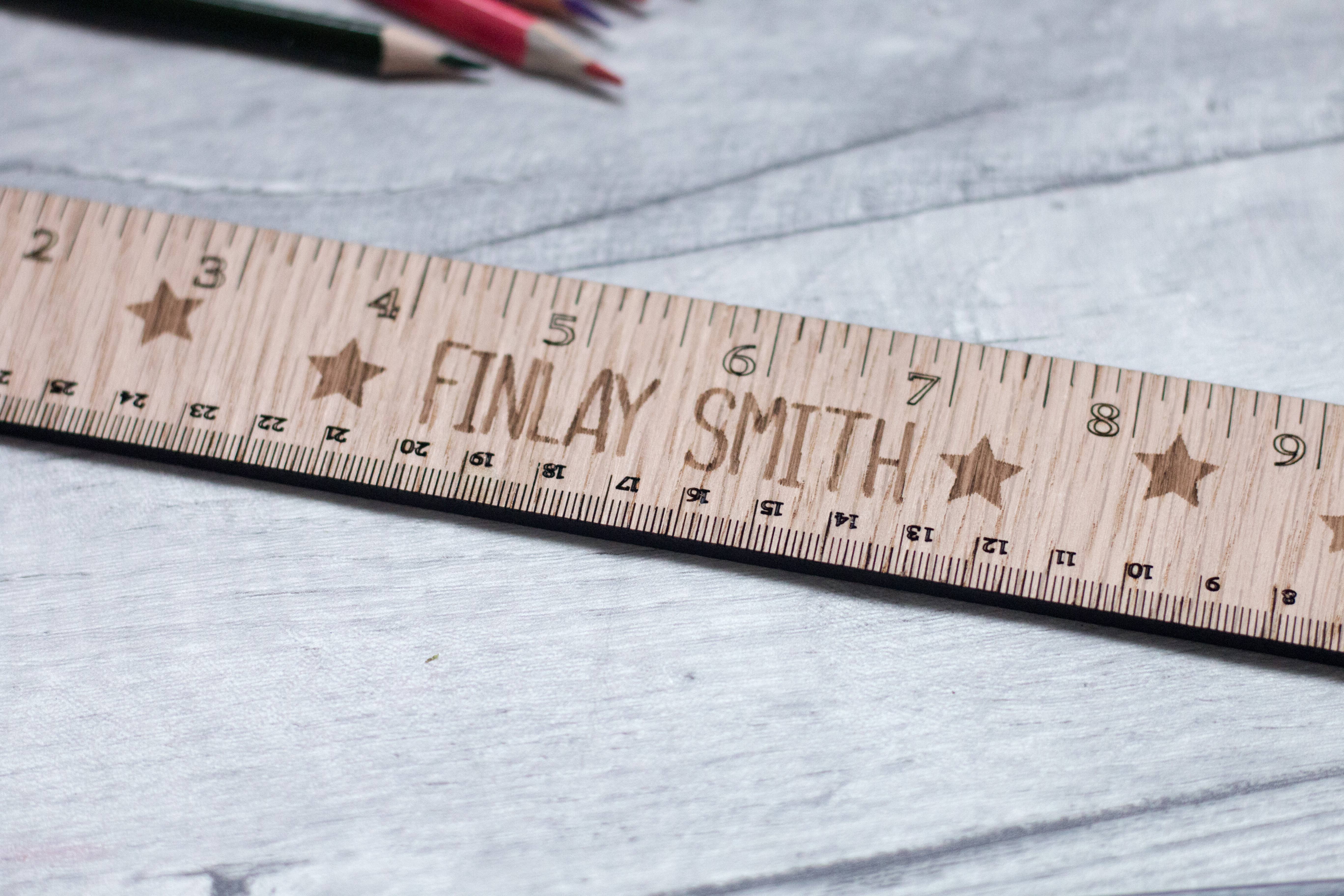 Personalised Oak Ruler craft product
