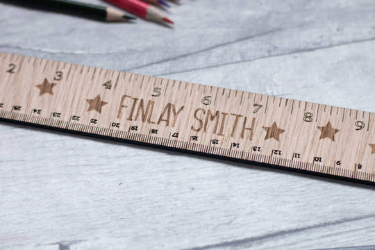 Personalised Oak Ruler craft product