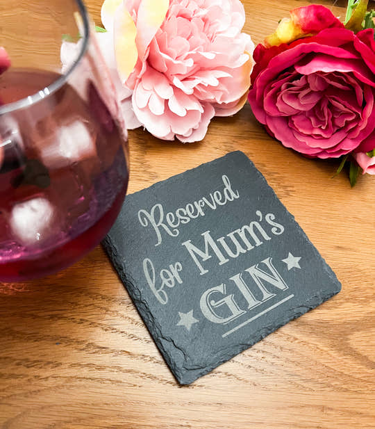 Personalised Slate Drinks Coaster – Gift for Mum, Nan & More