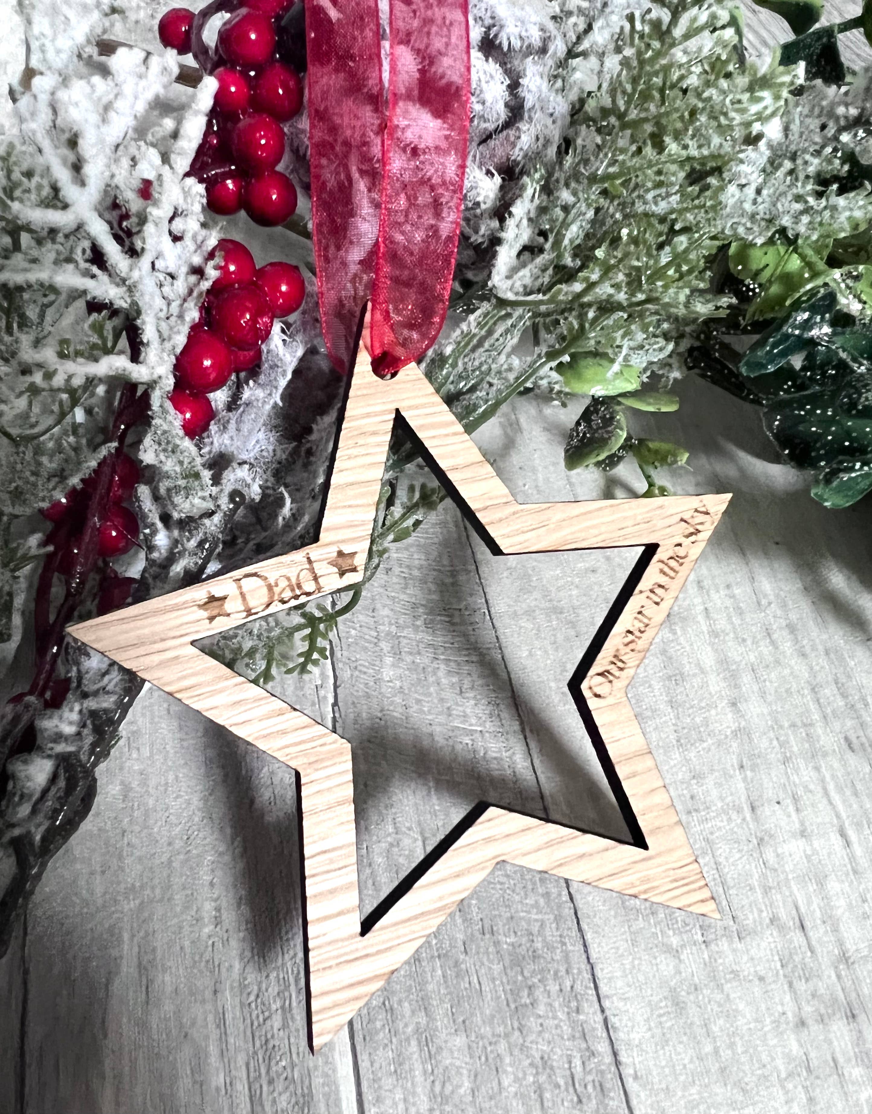Star ‘In Memory’ Tree Decoration craft product