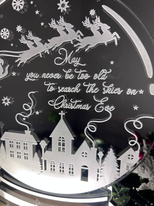 ‘Search the skies’ LED Light up Snowglobe craft product