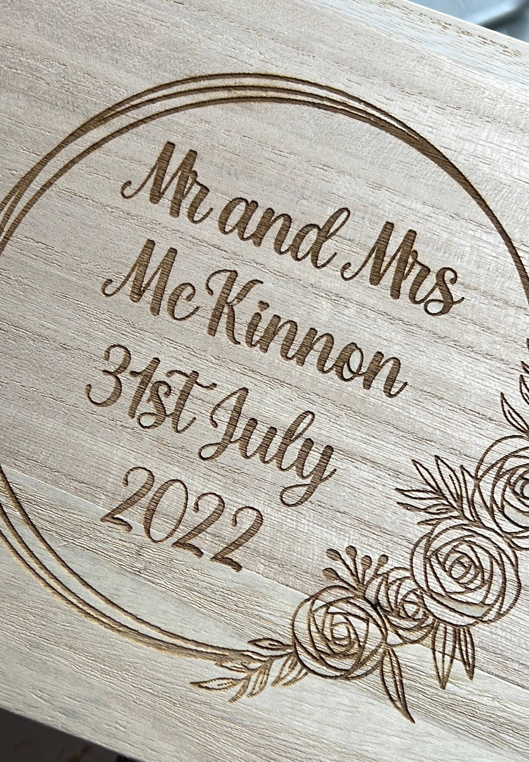 Personalised Wedding Memory Box craft product
