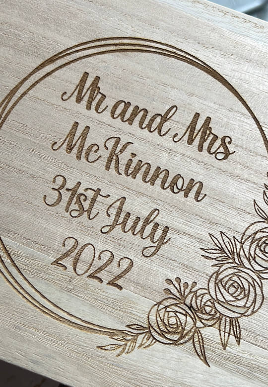 Personalised Wedding Memory Box craft product