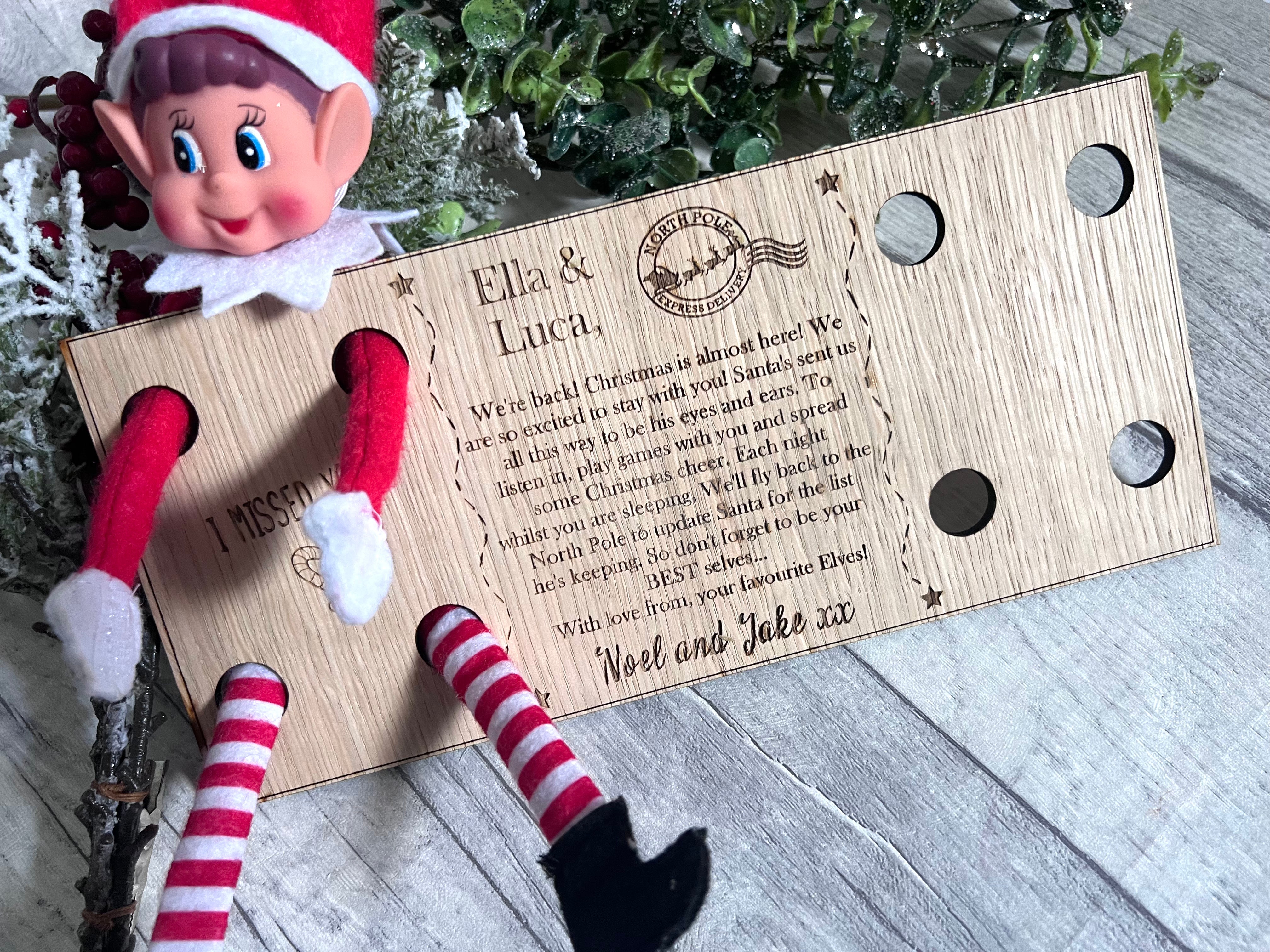 Load image into Gallery viewer, Personalised Elf arrival postcard craft product
