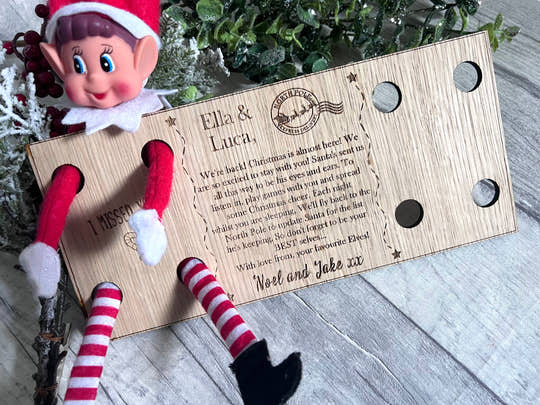 Personalised Elf arrival postcard craft product
