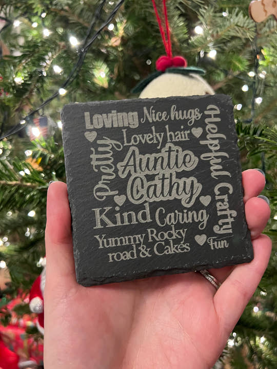 Just for you - Slate Coaster - Any Name - 10 words