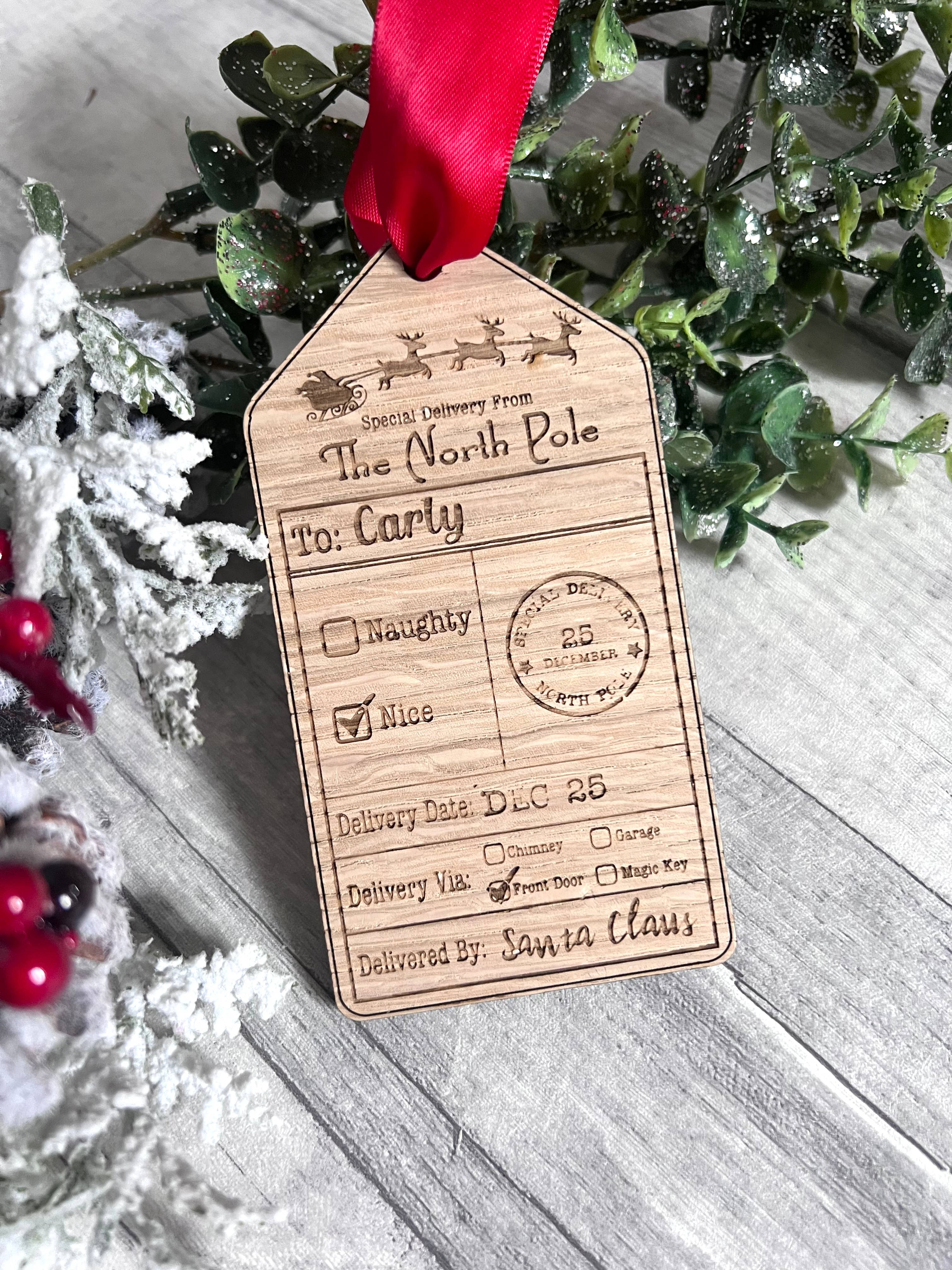 Special Delivery - Personalised Santa Tag craft product
