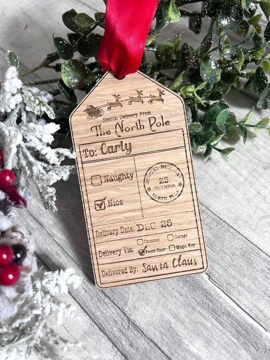 Special Delivery - Personalised Santa Tag craft product