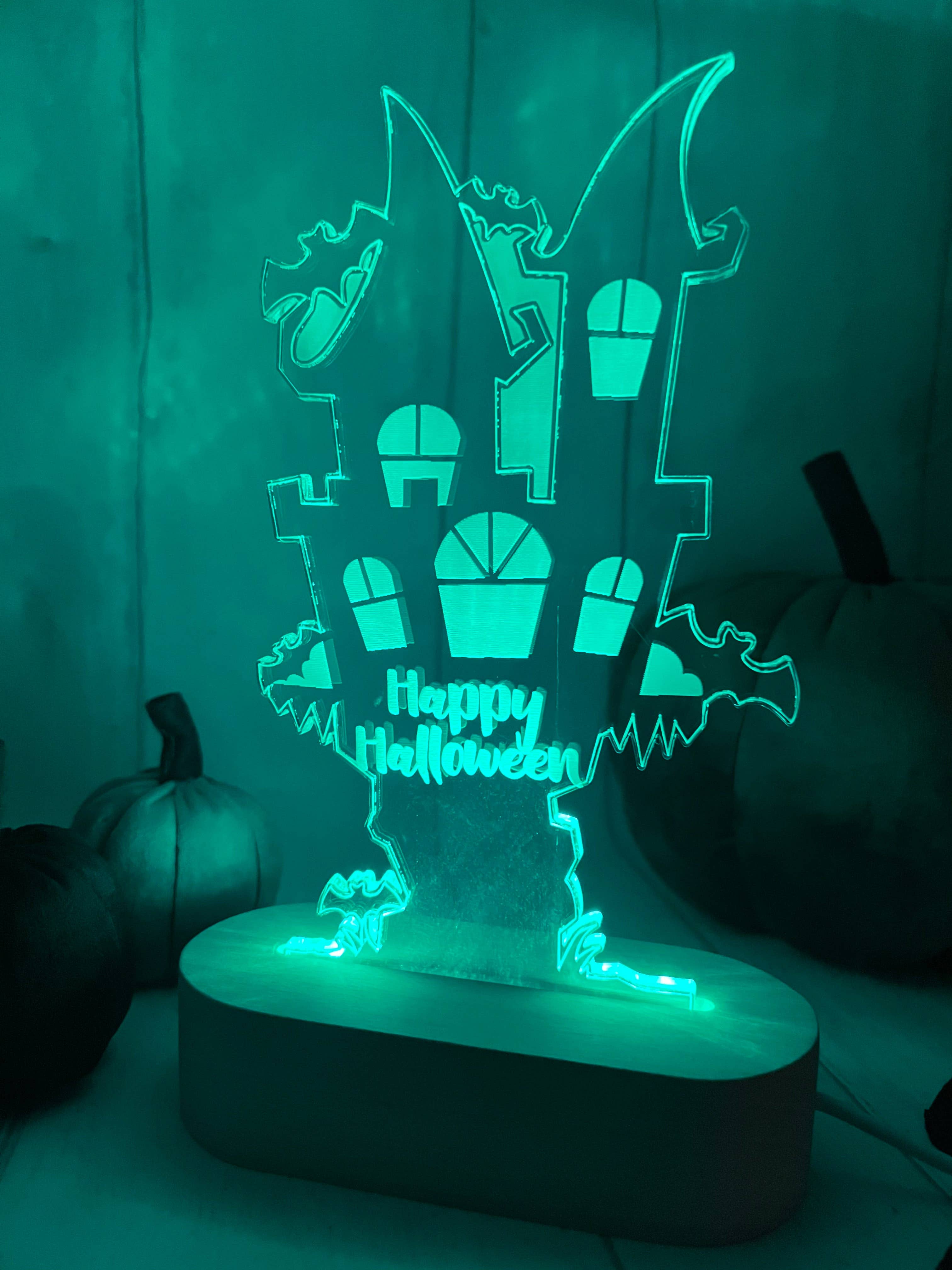 ‘Happy Halloween’ LED Light up stand craft product